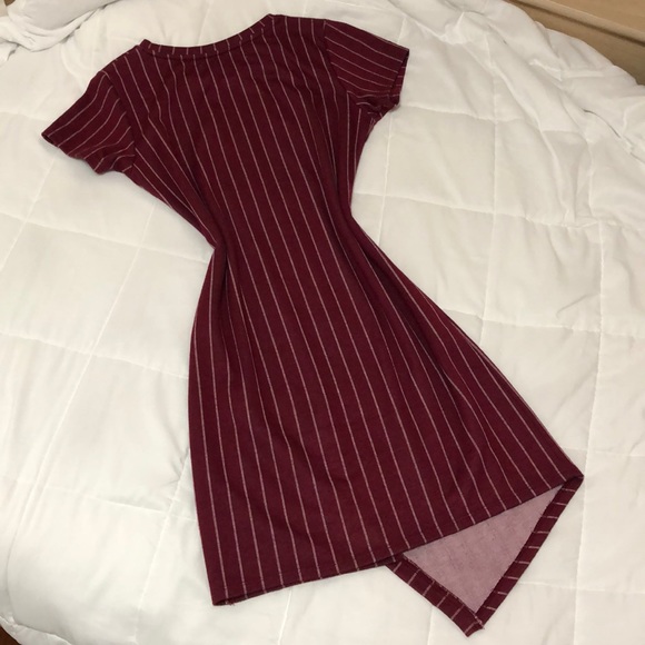 NWOT Asymmetrical Red Dress - Picture 4 of 7